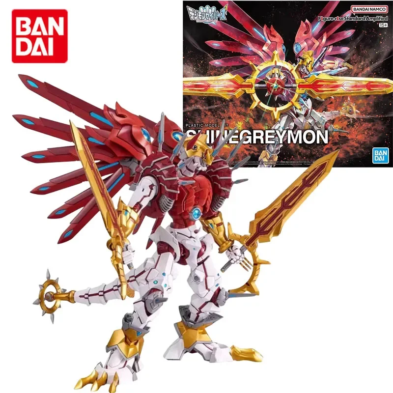 

Bandai Genuine Digimon Adventure Anime Figure Figure-Rise Shine Greymon Action Figure Toys for Boys Girls Gift Collectible Model