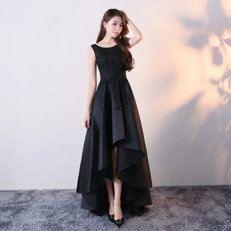 

Evening Dress for Women New Style Simple, Elegant and Elegant Black Long Style Banquet Elegant Host Socialite Dress 2025