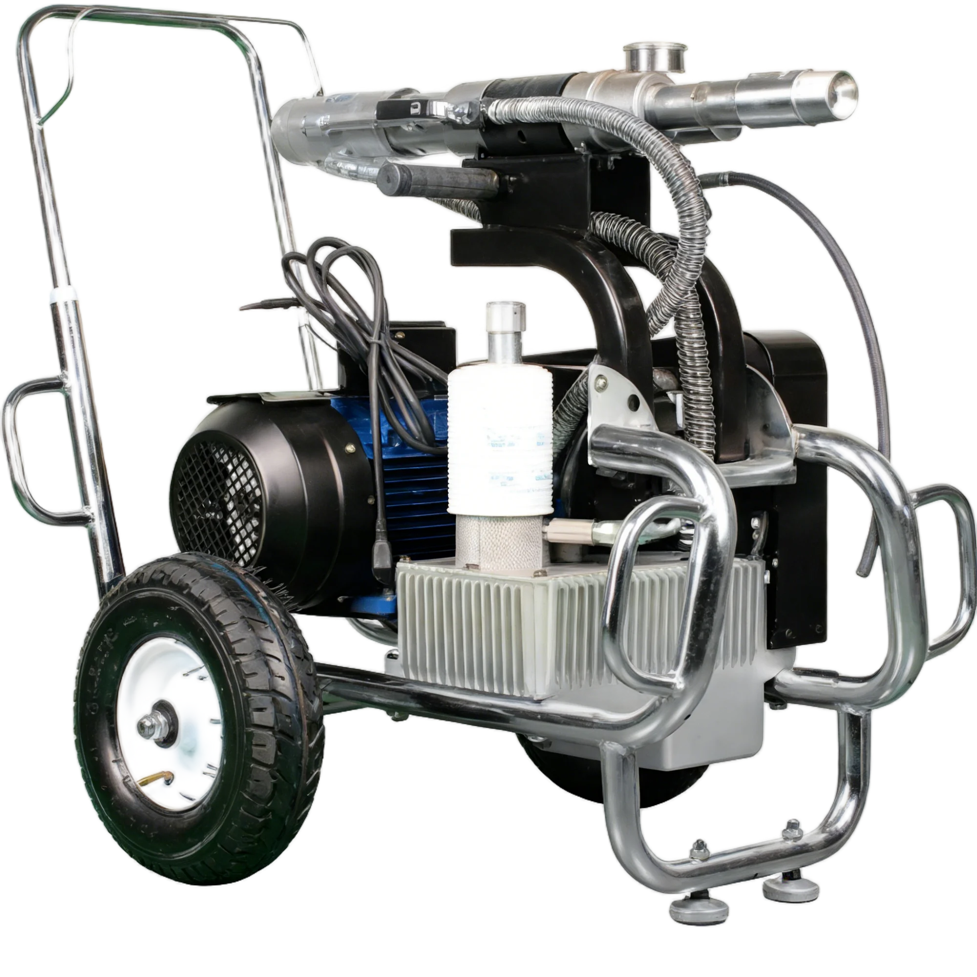Airless Paint Sprayer High Pressure Sprayer with Cart & Long Hose – Professional Electric/Fuel Powered Wall Painting Machine