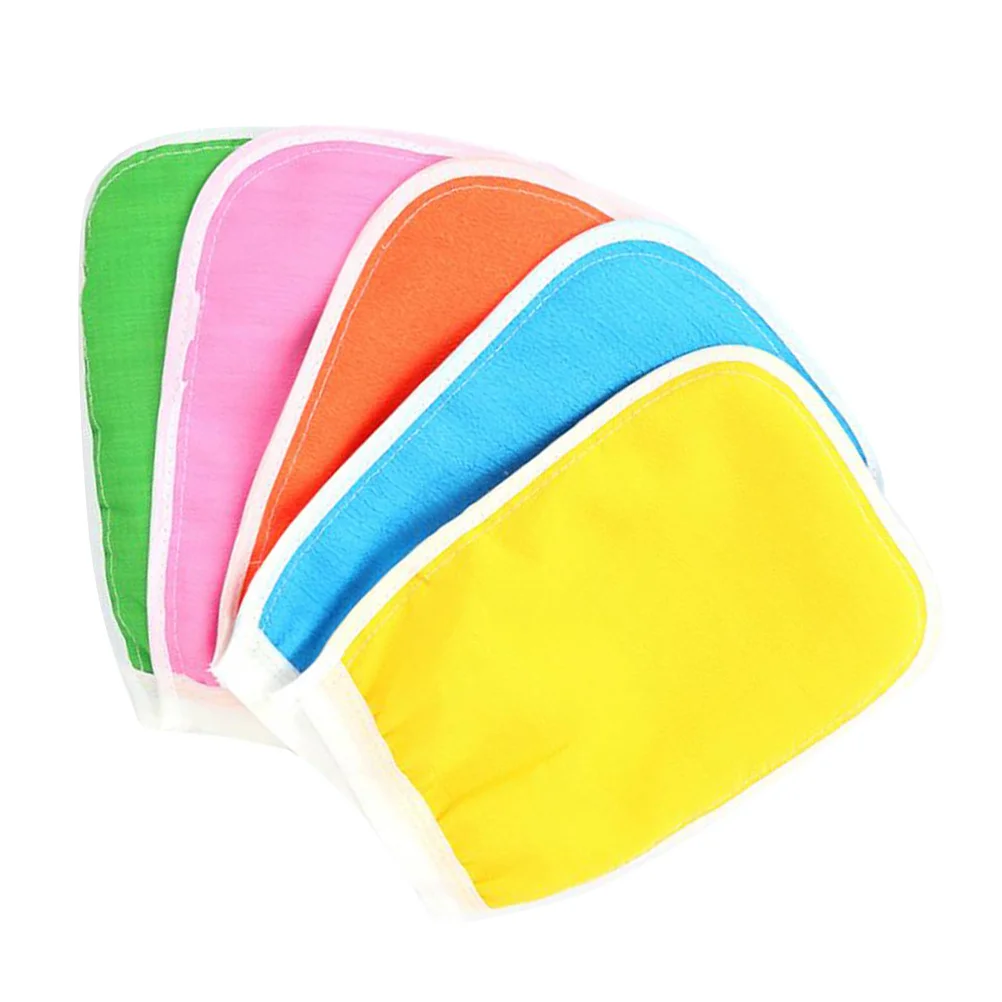 

5 шт. отшелушивающие перчатки, глубокая очистка, скраб для тела, средство для удаления омертвевшей кожи, мягкие волокна, перчатки для купания, рукавицы для душа, спа, смешанные