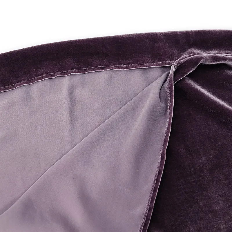 2025 Dames Lente/Herfst Kleding 30% Natuurlijke Moerbei Zijde Fluwelen Elastische Taille Bean Zand Kleur Rechte Stap Rok