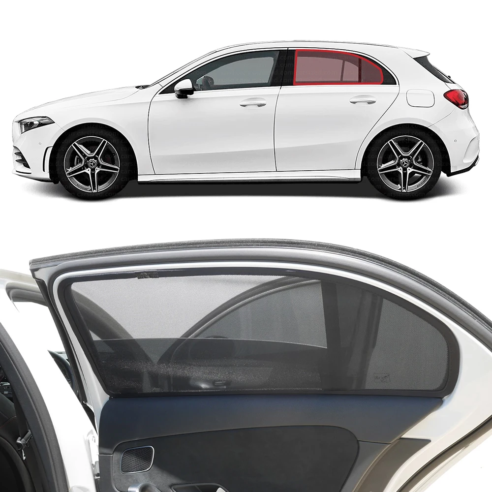 Für Mercedes Benz A-Klasse Schrägheck W177 2018-2026 Magnetischer Auto-Sonnenschutz Frontscheiben-Vorhang Seitlicher Baby-Fensterschutz