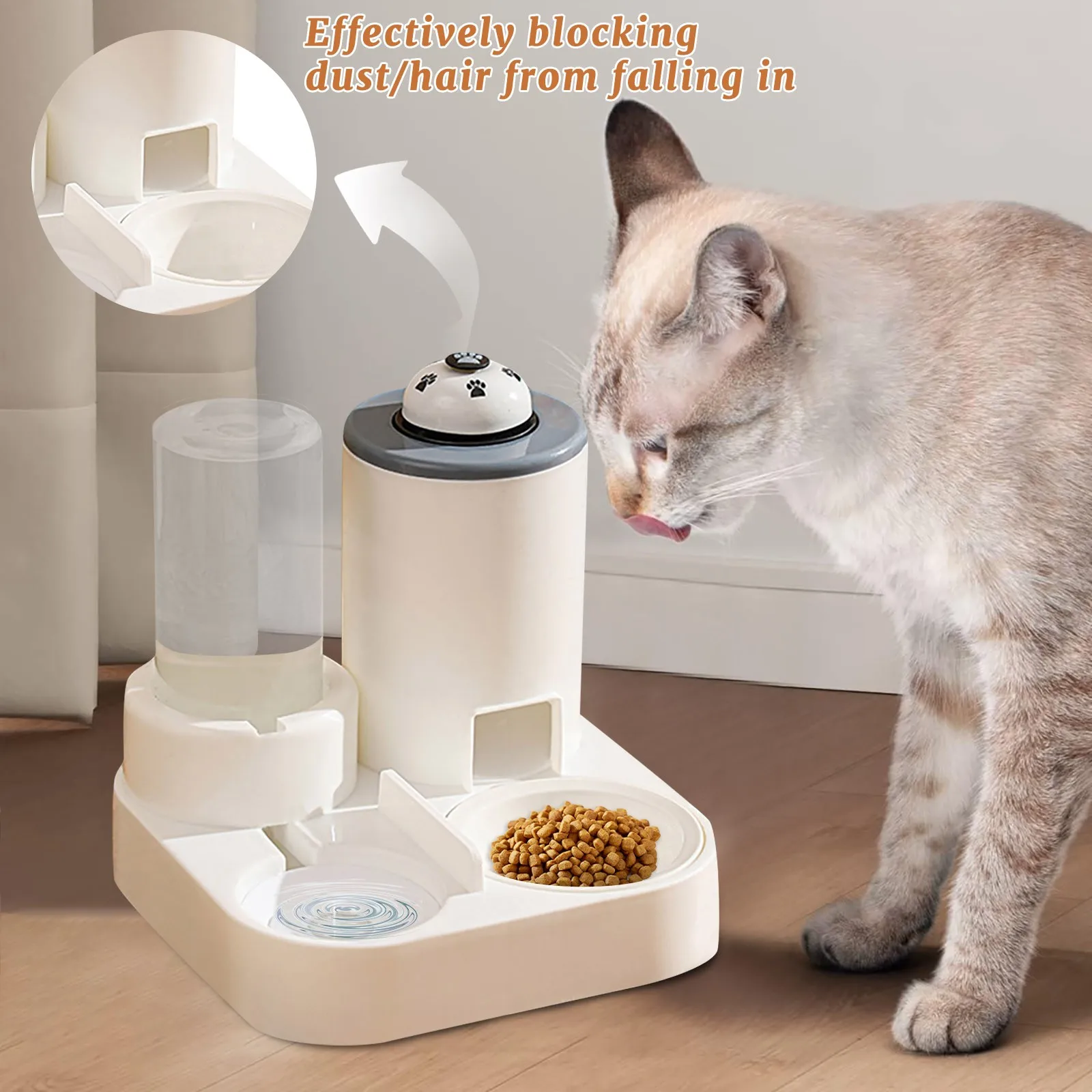 Cat Bowl, Dog Bowl, Cat Food Bowl, Cat Food Automatic Feeder, Water Dispenser, Pet Dog Ceramic Drinking Water Double Bowl