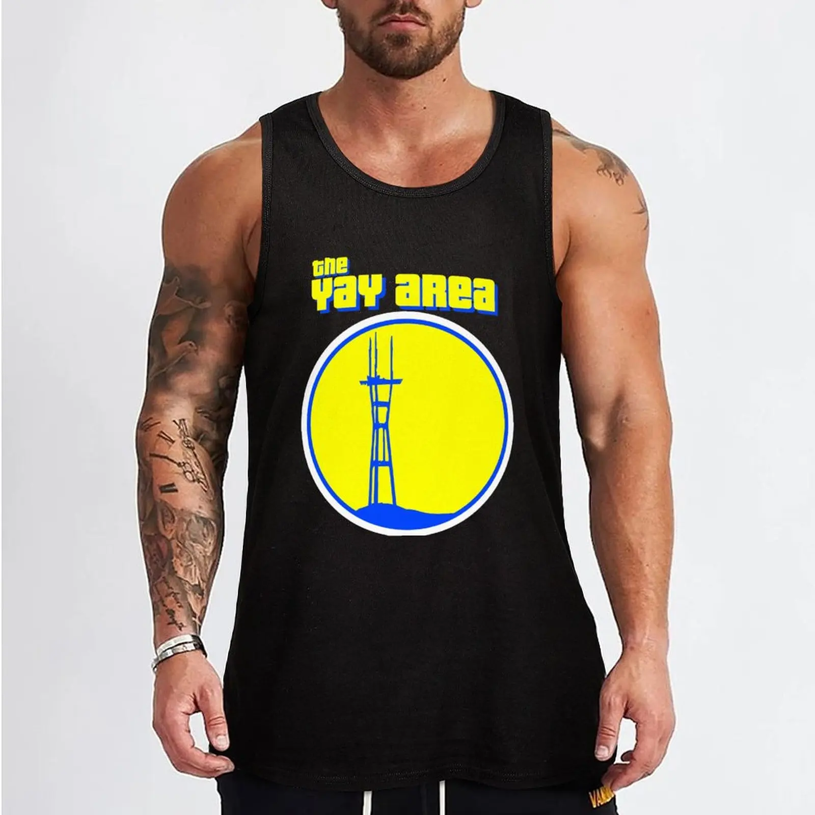 The YAY AREA Tank Top Body man Top summer new in tops & t-shirt Men's cotton t-shirt