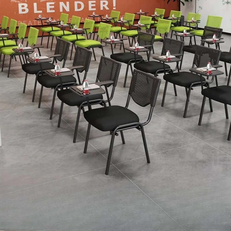 Training chair with desk board, office backrest, stackable chair, writing board, listening to lectures, student chair