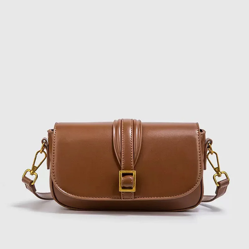 

Модная квадратная сумка, дизайнерская шикарная сумка на плечо с замком, роскошная сумка через плечо из искусственной кожи, женские кошельки с небольшим клапаном, 2025 г.