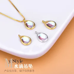 925 Sterling silver Artificial Magic Drop Pendant Handmade beaded DIY material bracelet necklace jewelry accessories