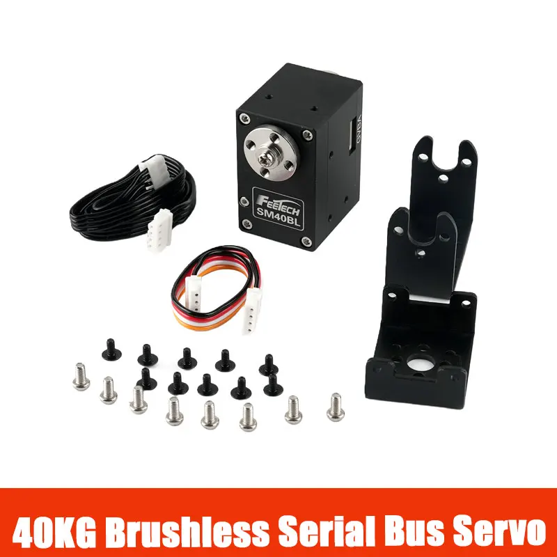 SM40BL RS485 Serial Bus Servo 40KG Brushless Steel Gear 360 Degree Dual Axis Servo for Robotic Arm High Precision Robot