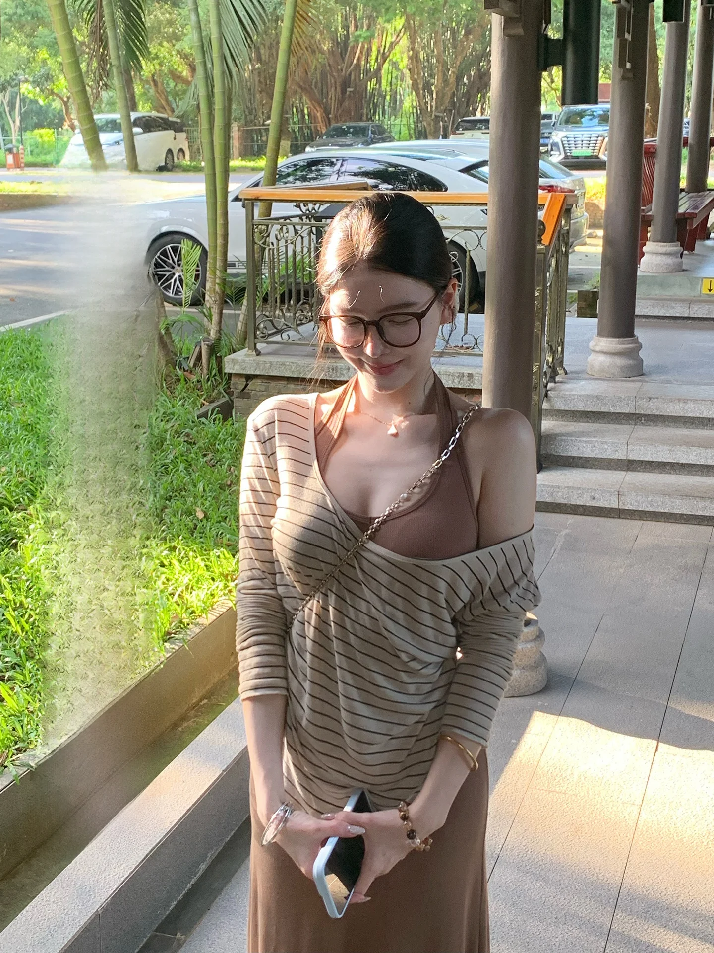 

Облегающая длинная футболка Sve, женский базовый слой, топ, повседневный, со сборкой на талии, шелковая шерсть, винтажные полосатые летние тонкие