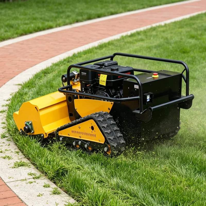 Customized Low Noise Lawn Mower Robot Remote Control Lawn Mower For Private Garden Orchard Farm Gentle Slope Care
