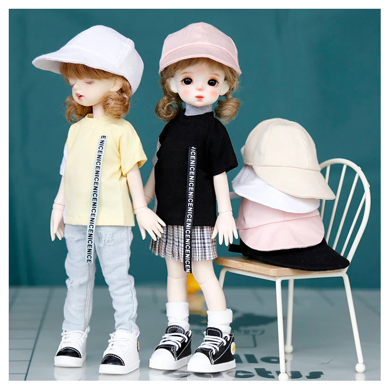 1/6 Bjd Pop Accessoires 1/6 Yosd Sd Pop Cap Pure Kleur Baseball Cap Pop Kerstcadeau Bjd Hoed 1/6