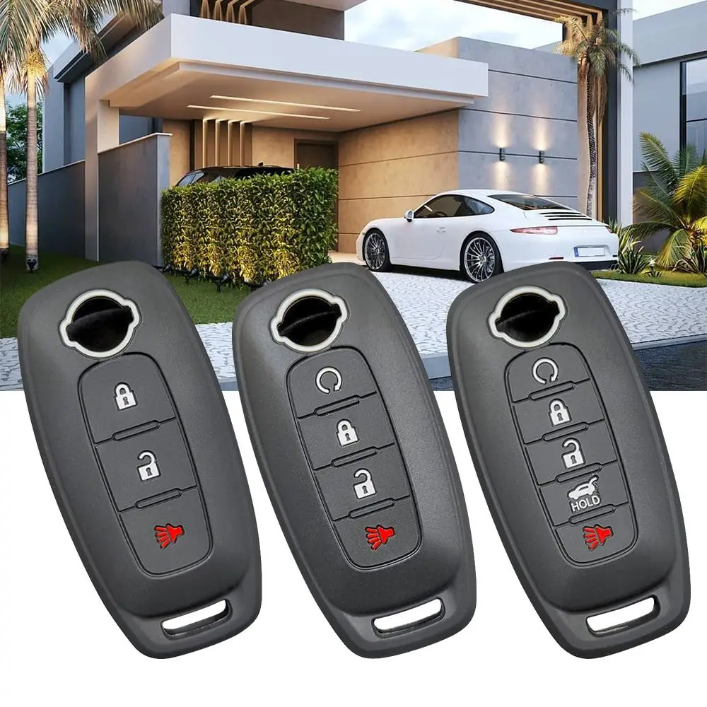 Silicone Car Key Case Car Keychain Full Cover Key Case Cover Key Protector for Nissan/X-Trail T33/Qashqai J12/Teana 2022 2023