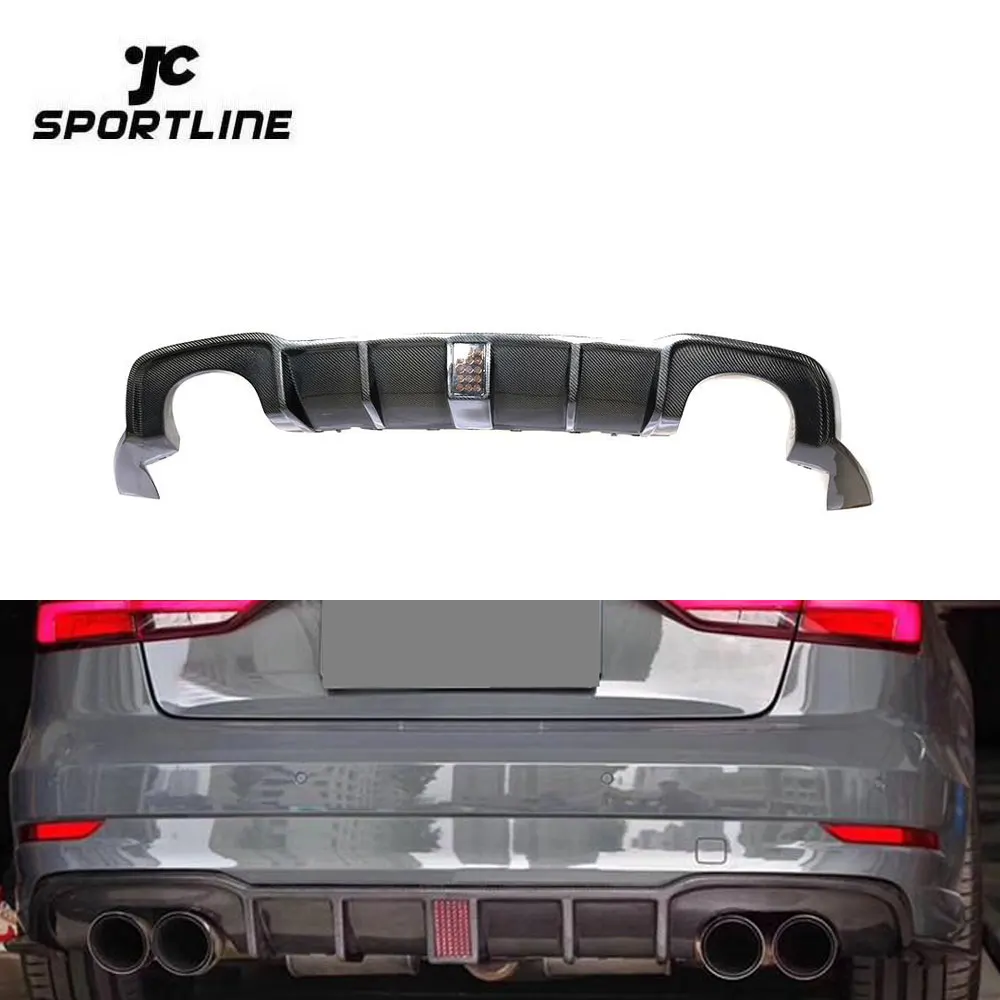 

Carbon Fiber Rear Diffuser Lip For Audi RS3 8V Sedan 17-18