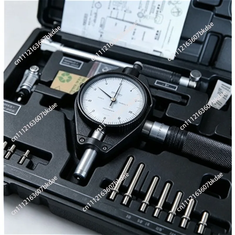 3-pack of metric/imperial inner diameter measuring scale plastic boxes, packaging a tool set within the range of 18-160