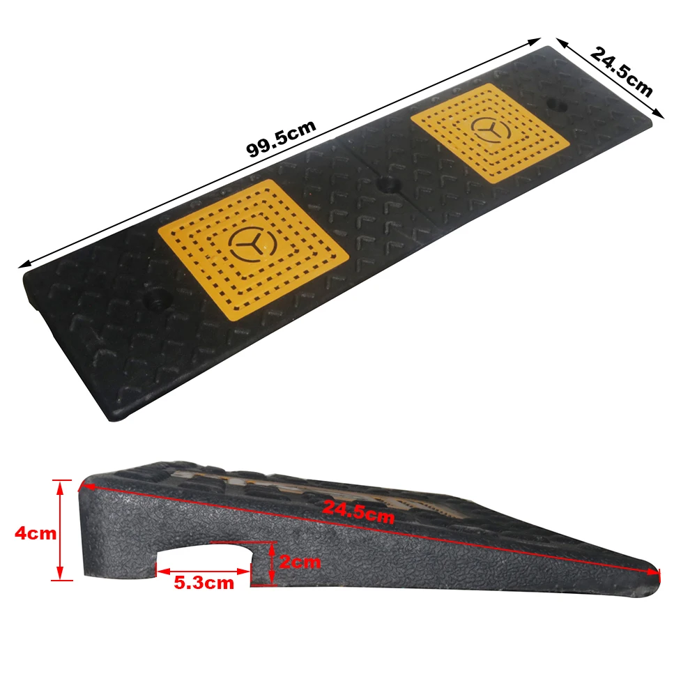 1 Pcs step pad slope pad road tooth uphill threshold triangle pad car climbing pad rubber road along the slope deceleration belt