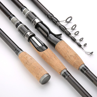 Portable Telescopic Fishing Rods 1.8M -3.0M Carbon Fiber Ultralight Spinning Casting Fishing Rod Lure Fishing Tackle