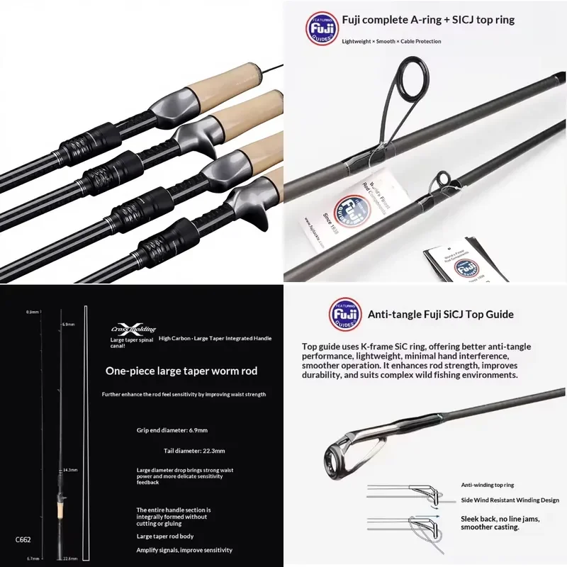 Diaomi Carbon Fiber Lure Rod FAST Action EVA Handle Rustproof Guides Custom Wholesale Inshore Rod for Saltwater Nearshore Fly