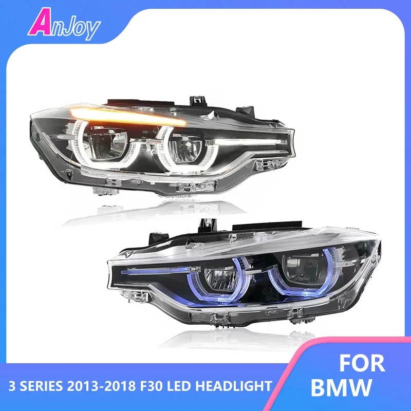 

Аксессуары для RGB-подсветки для BMW 3 серии 2013-2018 F30 светодиодные динамические фары DRL Halo Angel Eyes линзы проектора