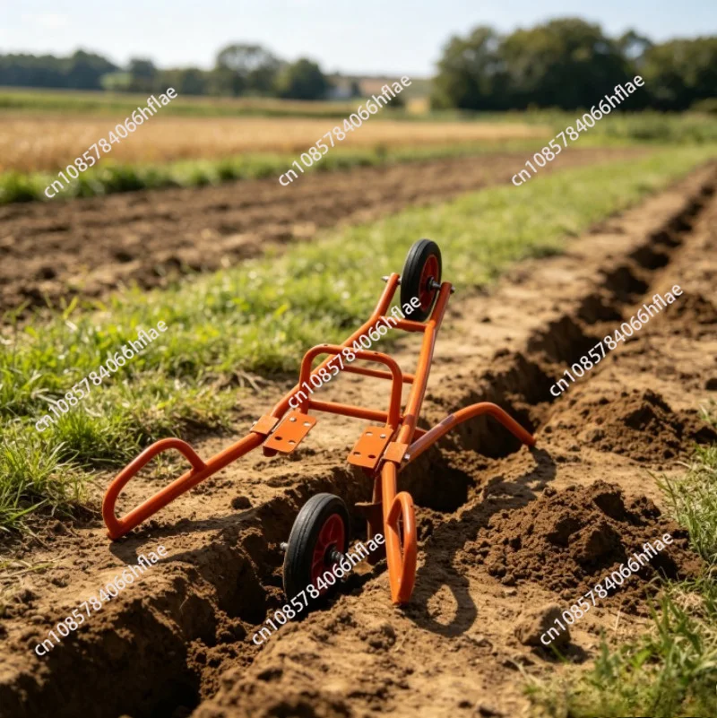 Hand Push Single Wheel Ground Drill Frame,  Agricultural Drilling Pit Frame