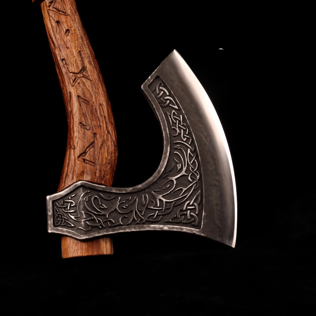 

NEW CNC High-quality Nordic T-actical Zebra Wood Handle Axe Outdoor Camping Portable EDC Survival Emergency Equipment