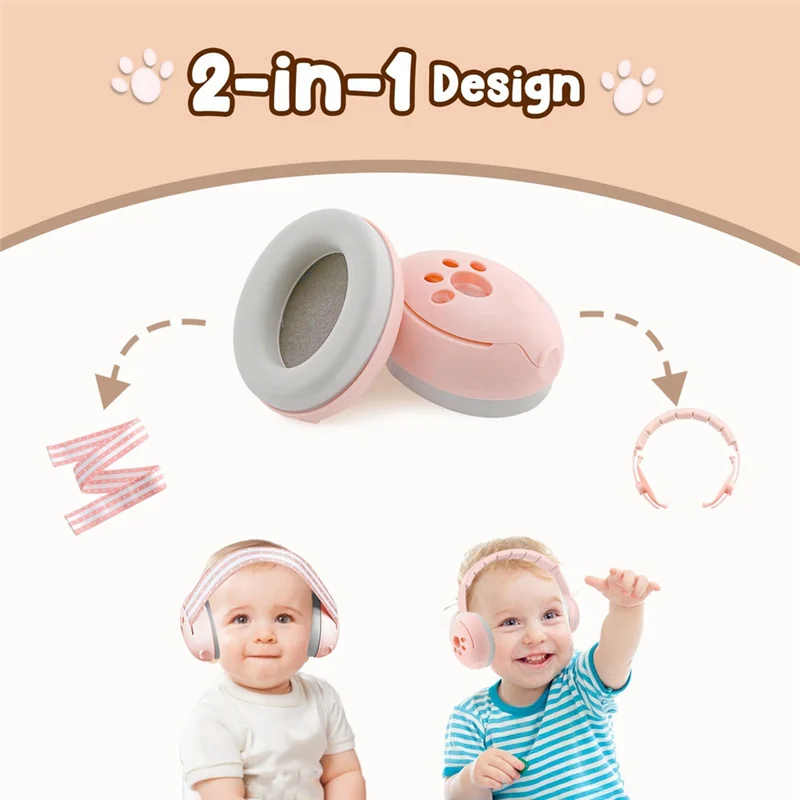 B49B-Cuffie antirumore adatte per neonati, utilizzate per proteggere l'udito e migliorare il sonno.