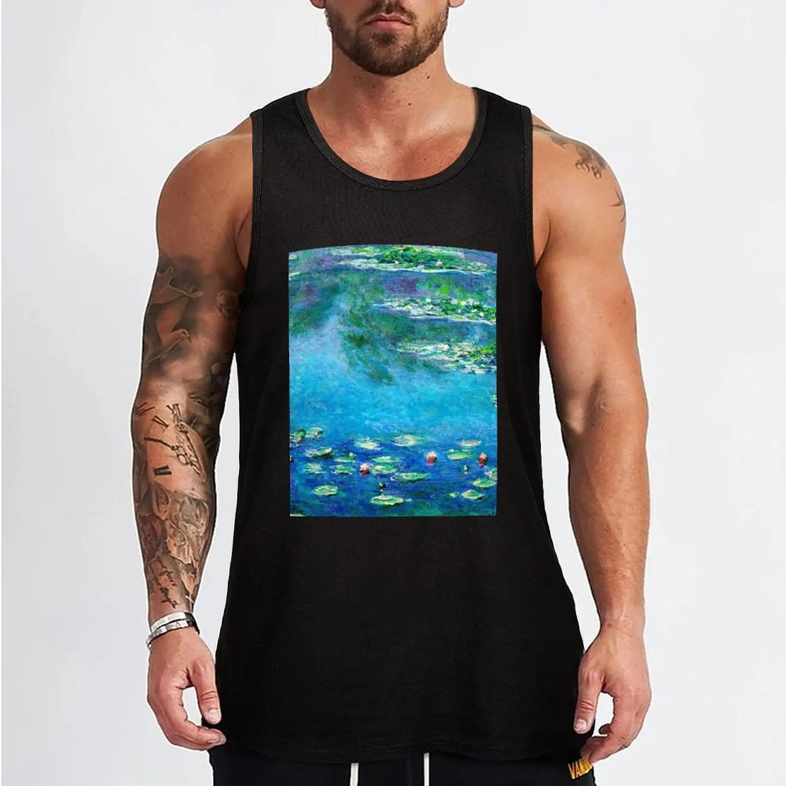 Red Water Lilies - Les Nymphéas Rouges de Claude Monet Tank Top sleeveless t shirts