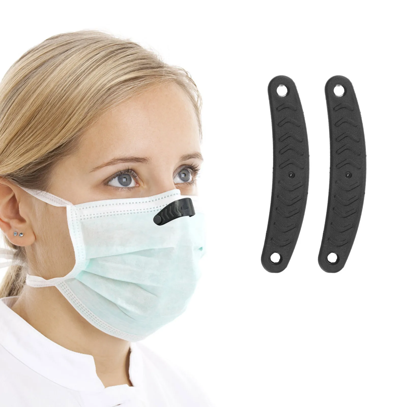 

12Sets Nose Bridge Clips Plastic Adapter Rivets for Riding Mask Nose Fixator Flexible Comfortable Face Mask Accessories