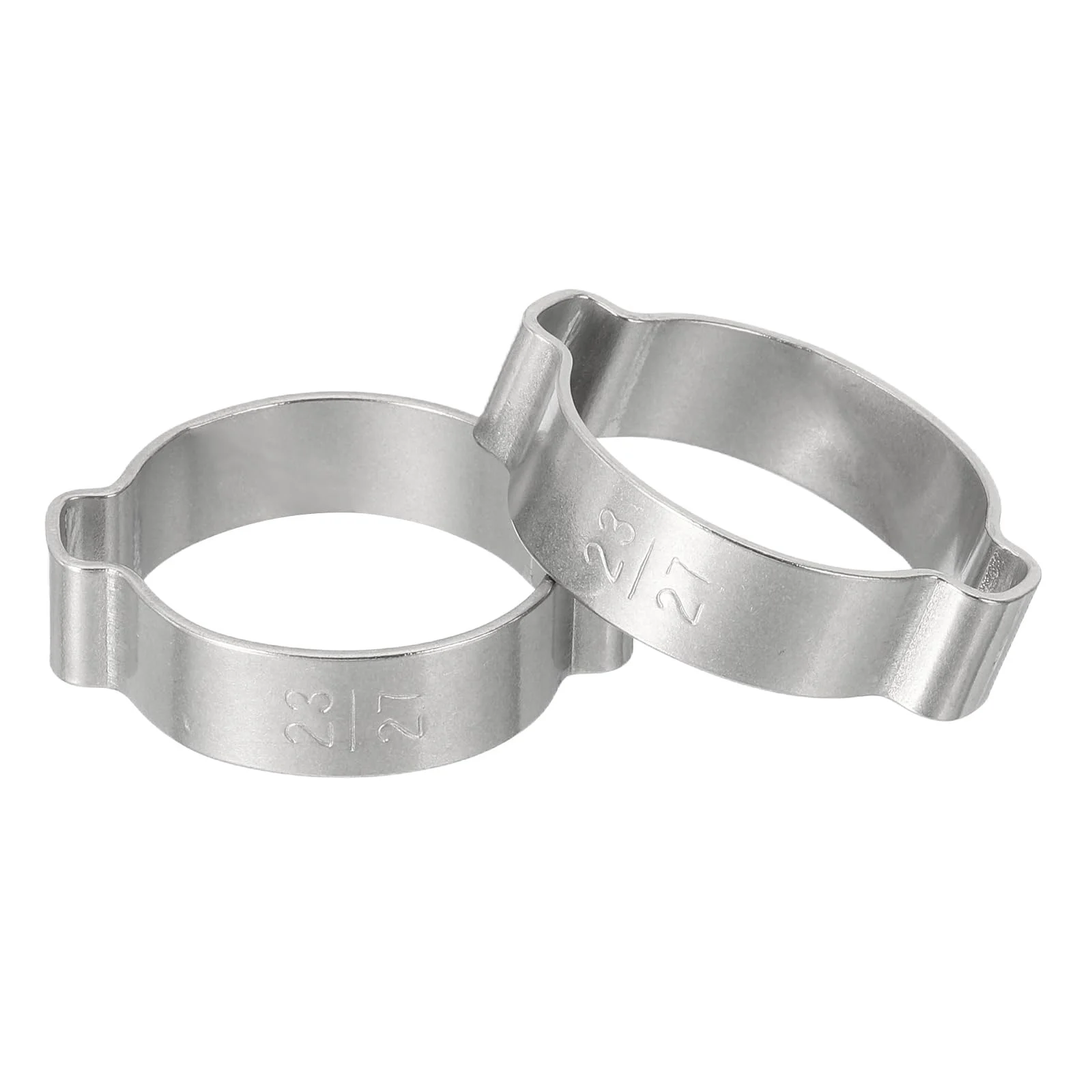 20PCS Hose Clamp Double Ear Clamp 304 Stainless Steel Worm Drive Fuel Air Silicone Water Pipe Clamp O Clip Crimp Rings 5-23mm