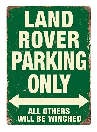 

Land Rover Parking Only Green Metal Signs Vintage Retro Wall Plaque Plate Home Decor Wall Art