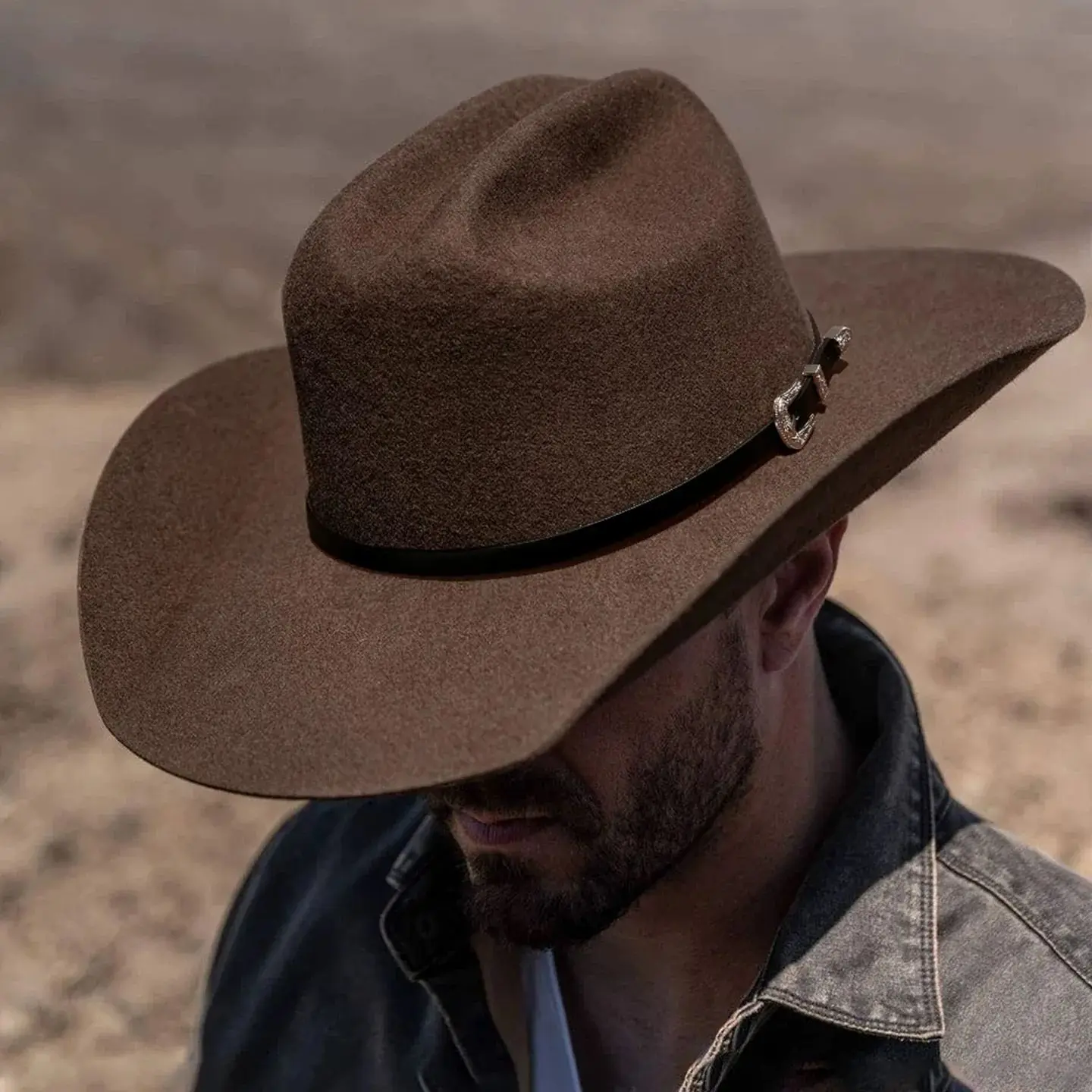 USPOP 100% Wool Cowboy Hat | Belted Band | 20 Colors | M/L/XL Sizes | Vintage Western Style Felt Hat for Men & Women
