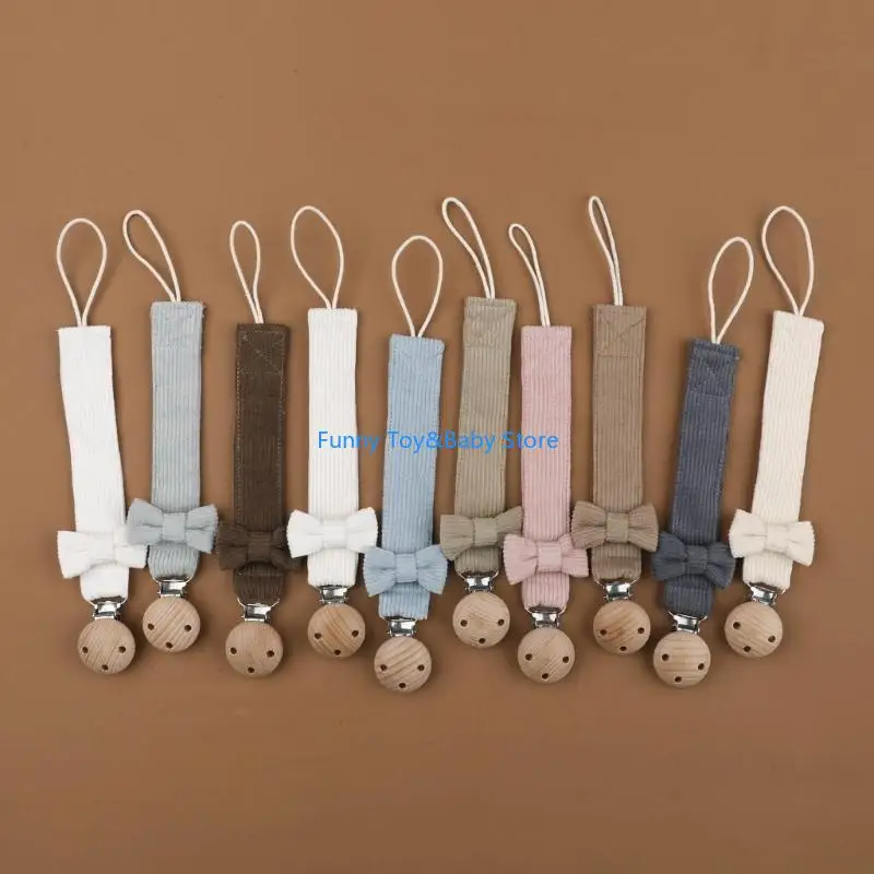 

Pacifier Clip Lightweight Pacifier Holder with Bow Designs Pacifier Leash for Baby Prevent Pacifier Loss & Contamination C90B