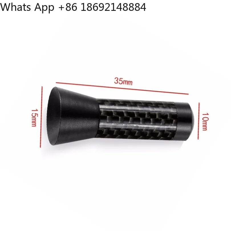 GM black mini carbon fiber stubby antenna 3.5cm 1.38 inch spiral aluminum spot