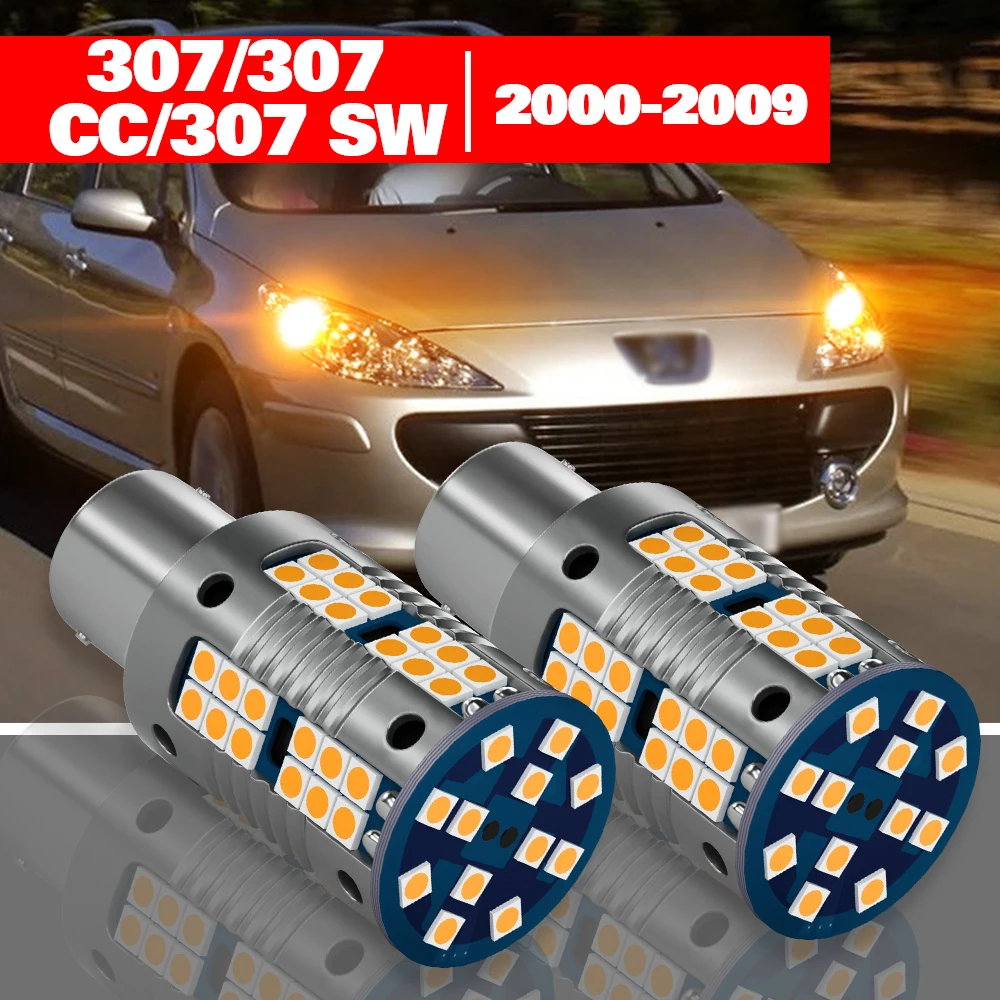 

For Peugeot 307 CC SW 2000-2009 Accessories 2pcs LED Turn Signal Light 2001 2002 2003 2004 2005 2006 2007 2008