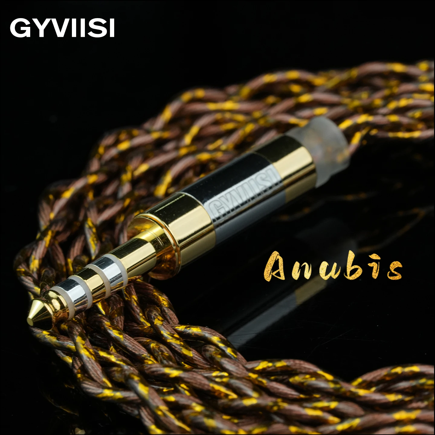 GYVIISI HiFi GVS-37 Anubis Earphone Upgrade Cable 7N OCC Copper 4-Core 2.5/3.5/4.4mm Balanced for Letshuoer S12 Pro Shure SE215