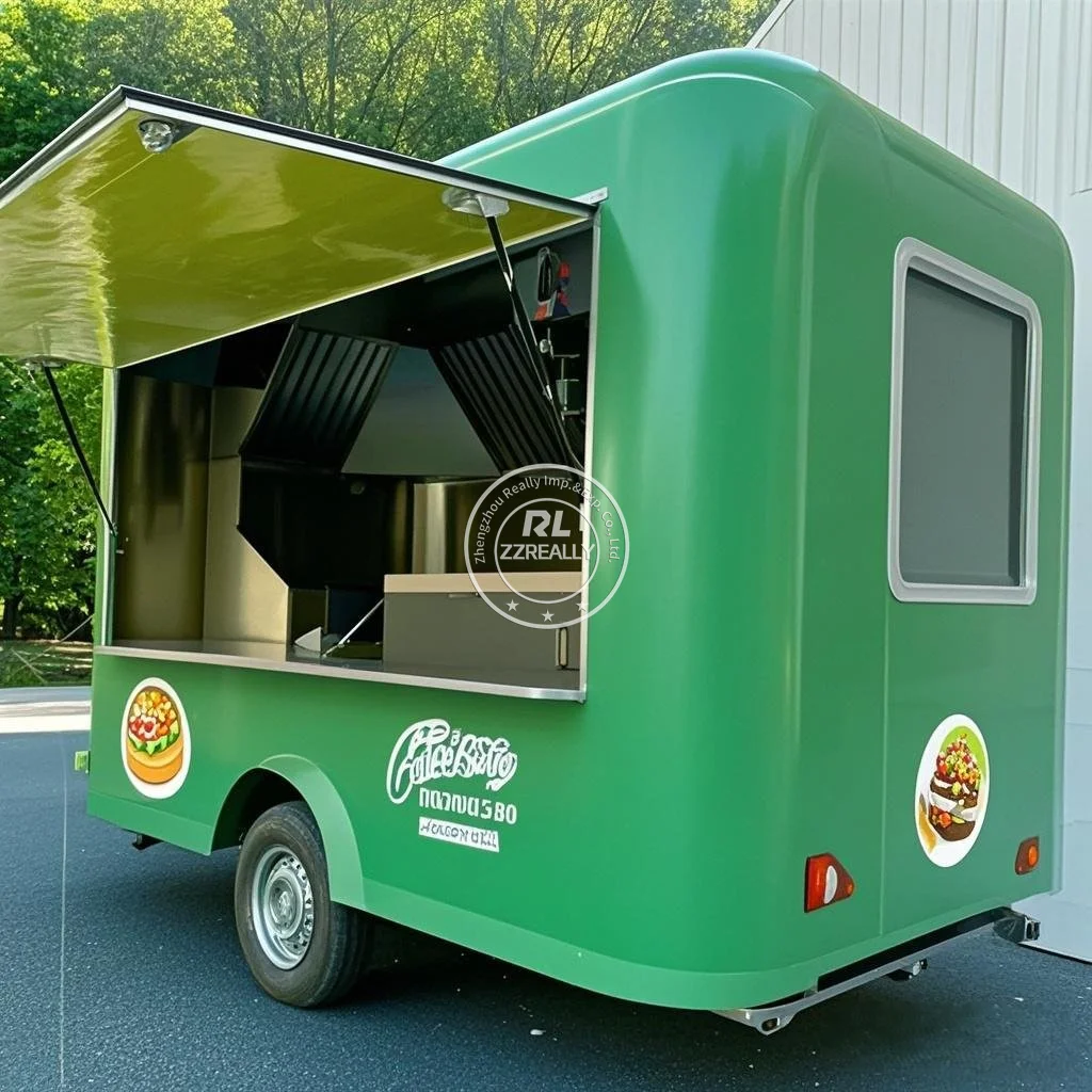 American Standard Mobile Kitchen Food Truck Fully Equipped Restaurant Commercial Catering Juice Bar Coffee Cart Food Trailer