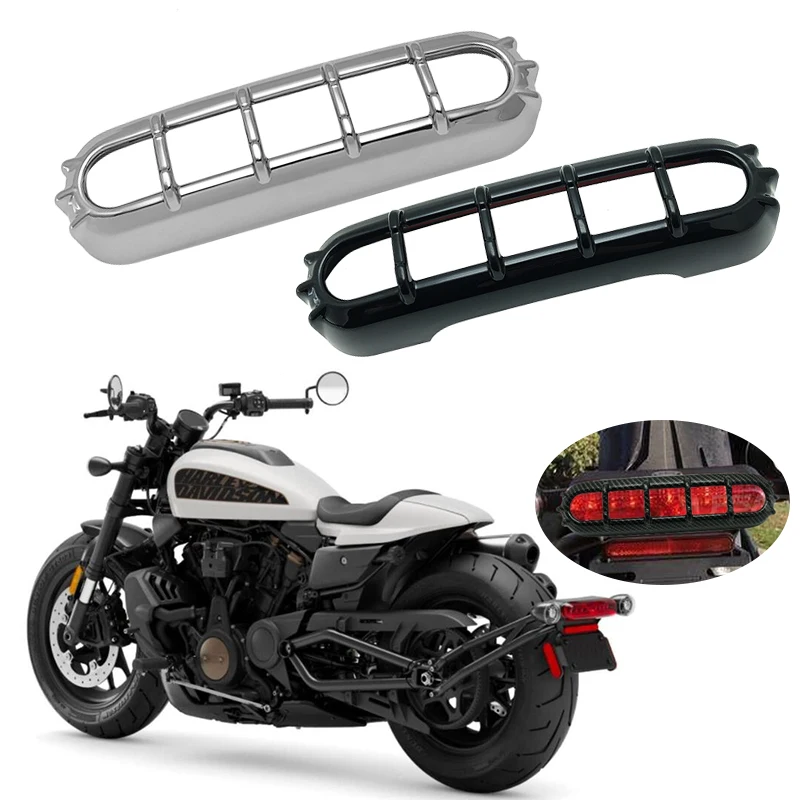 Fit For Sportster S 1250 S RH 1250 S RH1250S 2021-2023 2022 Black Carbon Chrome Tail Light Cover Rear Tail Light Trim Cover
