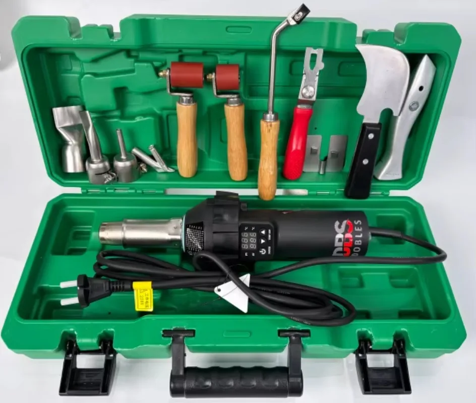 Manual hot air welding tools Different welding kits available Digital display Green Black Custom color