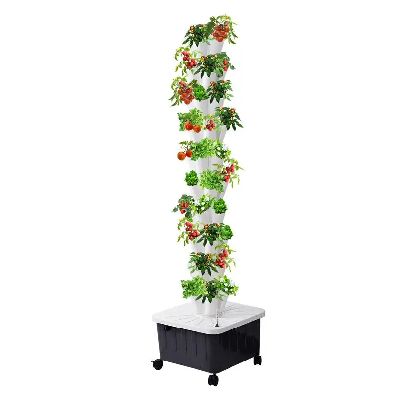 

Vertical Hydroponic Garden Tower 10-layer Hydroponic Tower For Strawberries 50 Slots Vegetable Planter American Specifications