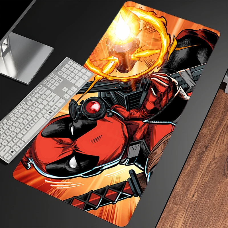 Großes Mauspad Deadpool Anime, speziell entworfen, Gummi, Büro-Schreibtischmatten, PC-Gaming-Zubehör, Mauspad, Laptop-Tastaturmatte
