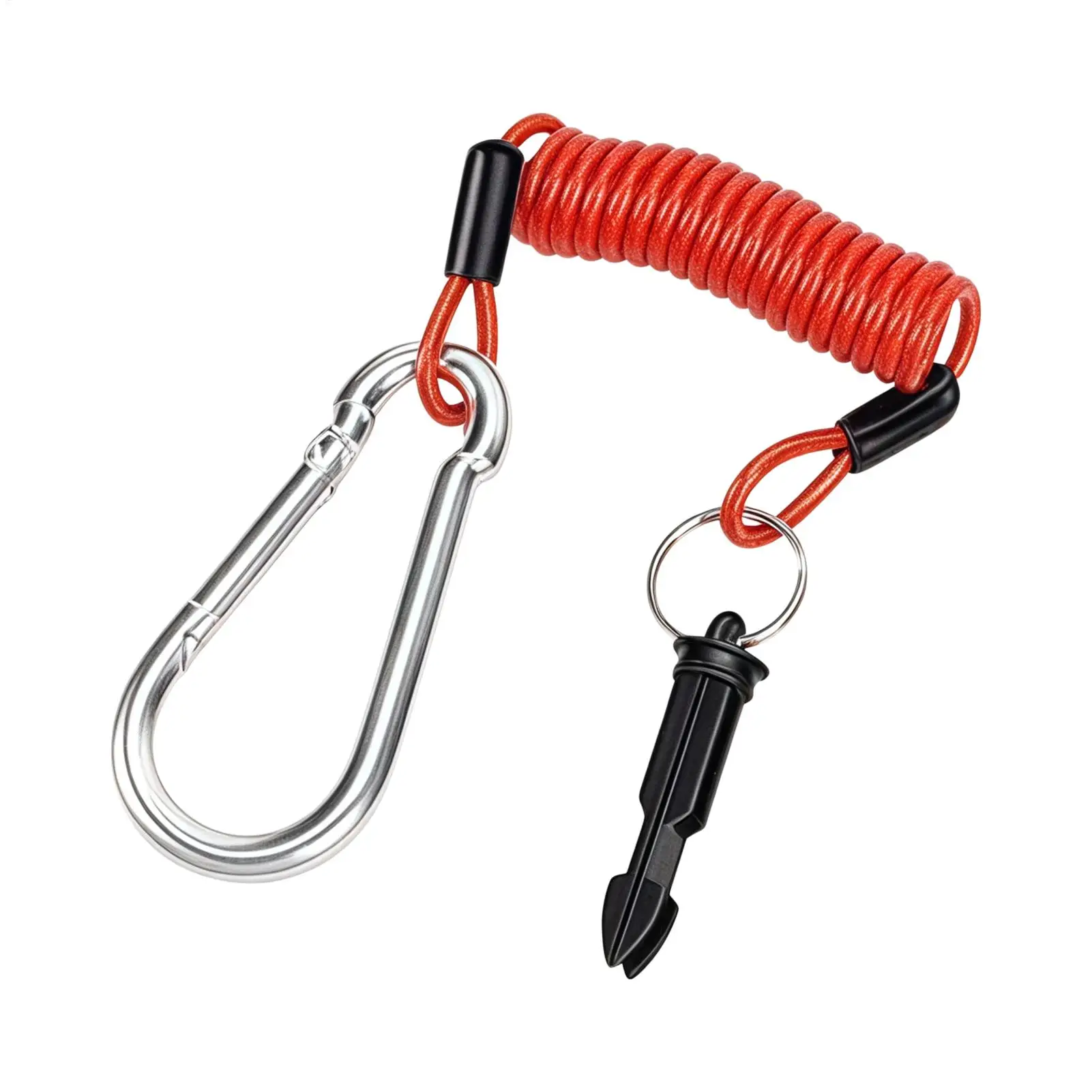 Coiled Design Breakaway Trailer Cable Flexible High Strength Trailer Safety Cables for RVs Camper Outdoor Camping