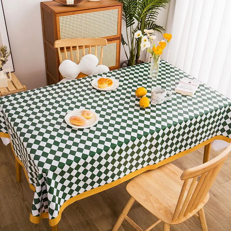 VIKAMA Gingham Grid Eagle Tablecloth, 6 Designs, Waterproof Washable Table Cover for Kitchen Dining Party