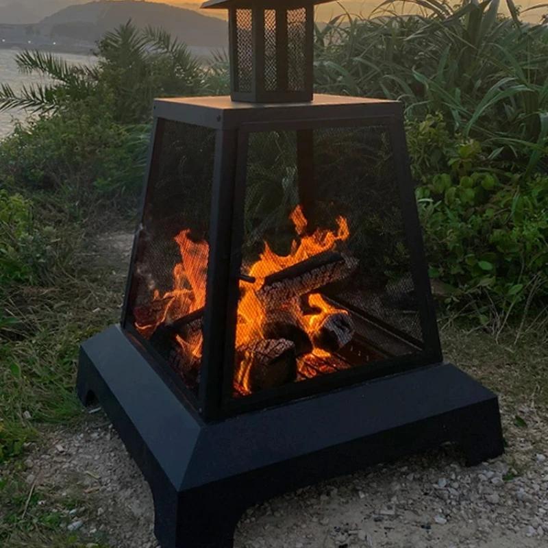 American wood stove Villa courtyard heater Outdoor campfire fire Bucket Baking stove Burner Household heater