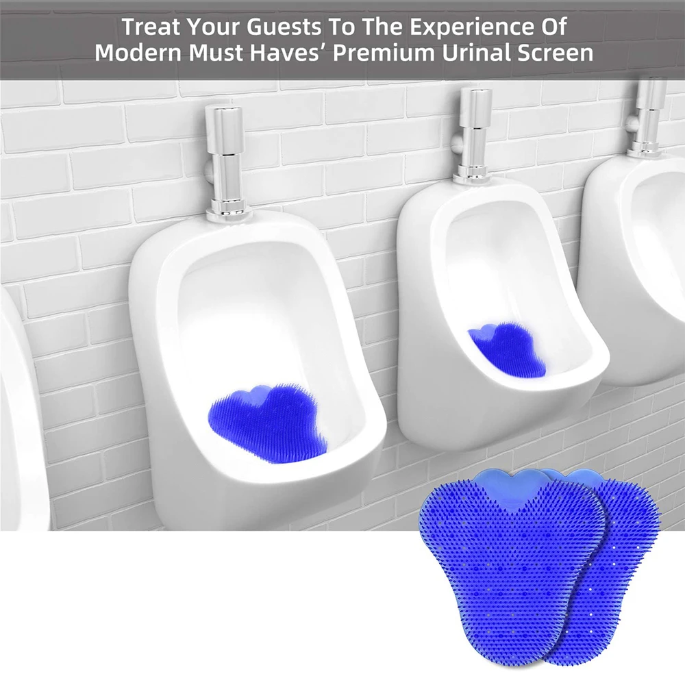 10 pcs Urinal Screen Mats for Men's Toilet Ocean Breeze Scent Anti-Splash and Deodorizer Urinal Fragrance Cakes 10 Units Per Bag