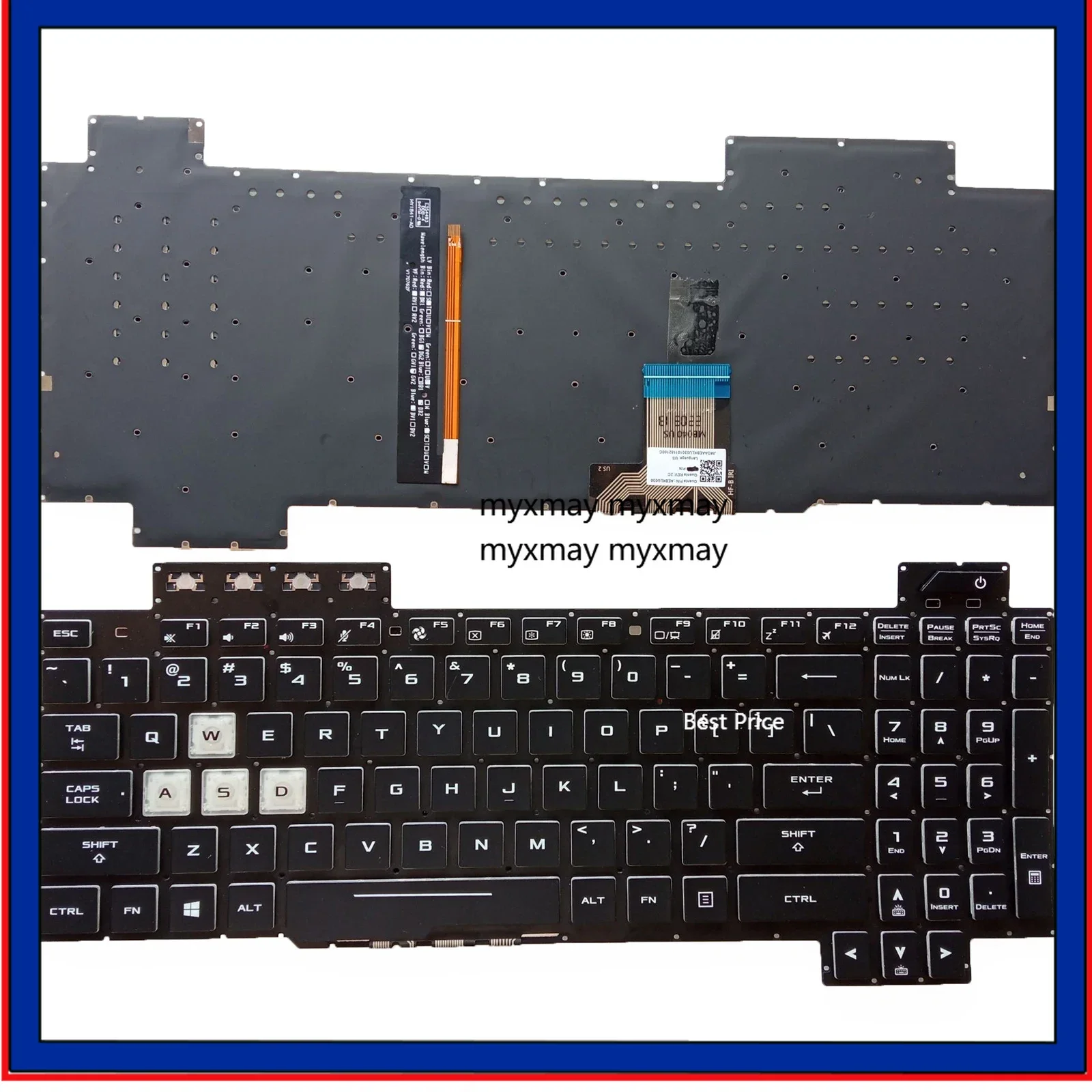 

US Keyboard Backlit For ASUS TUF Gaming FX505D FX505DY FX505DT FX505DU