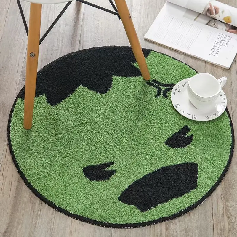 Marvel Iron Man Hulk Spiderman Peripheral Movies Cartoon Creative Home Living Room Bedroom Floor Mat Non-Slip and Wear-Resistant