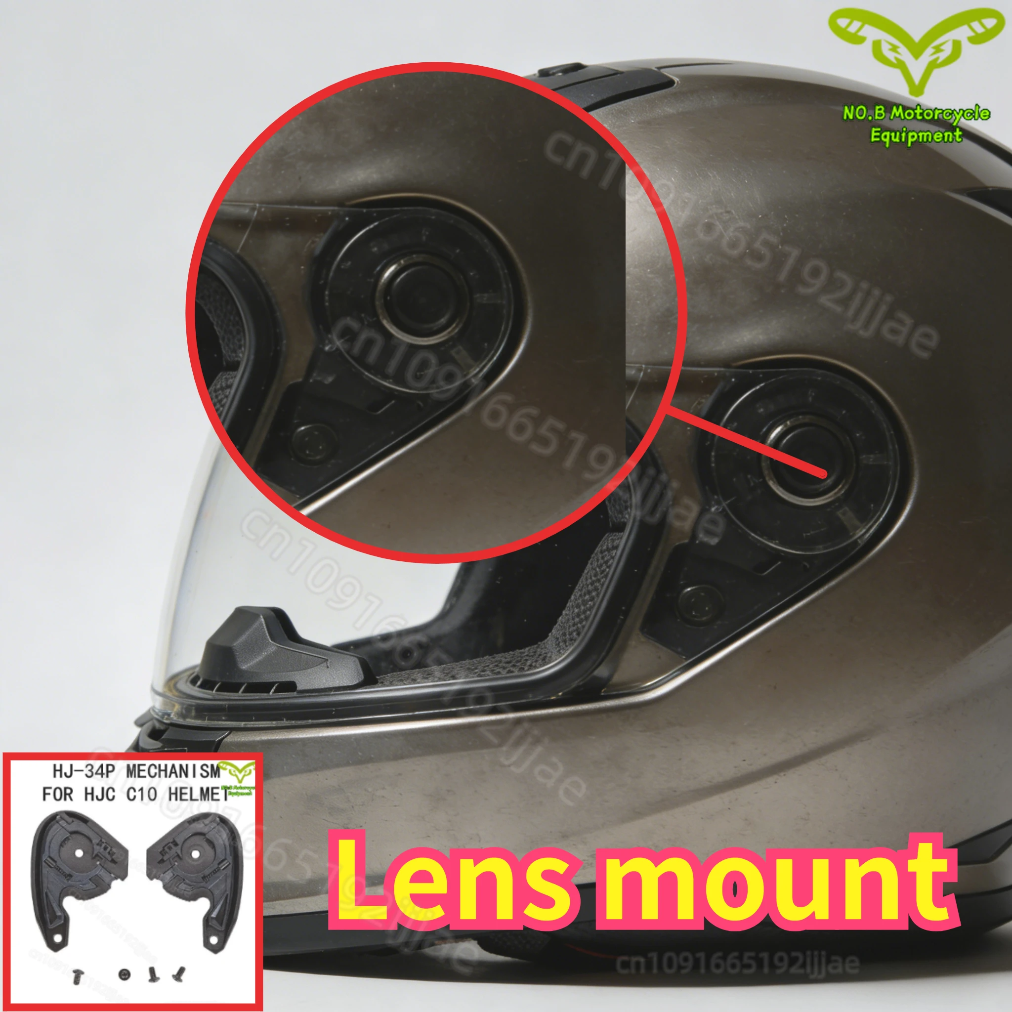 

Механизм HJ-34P C10 для замены основания шлема HJC C10, система основания HJ-34P