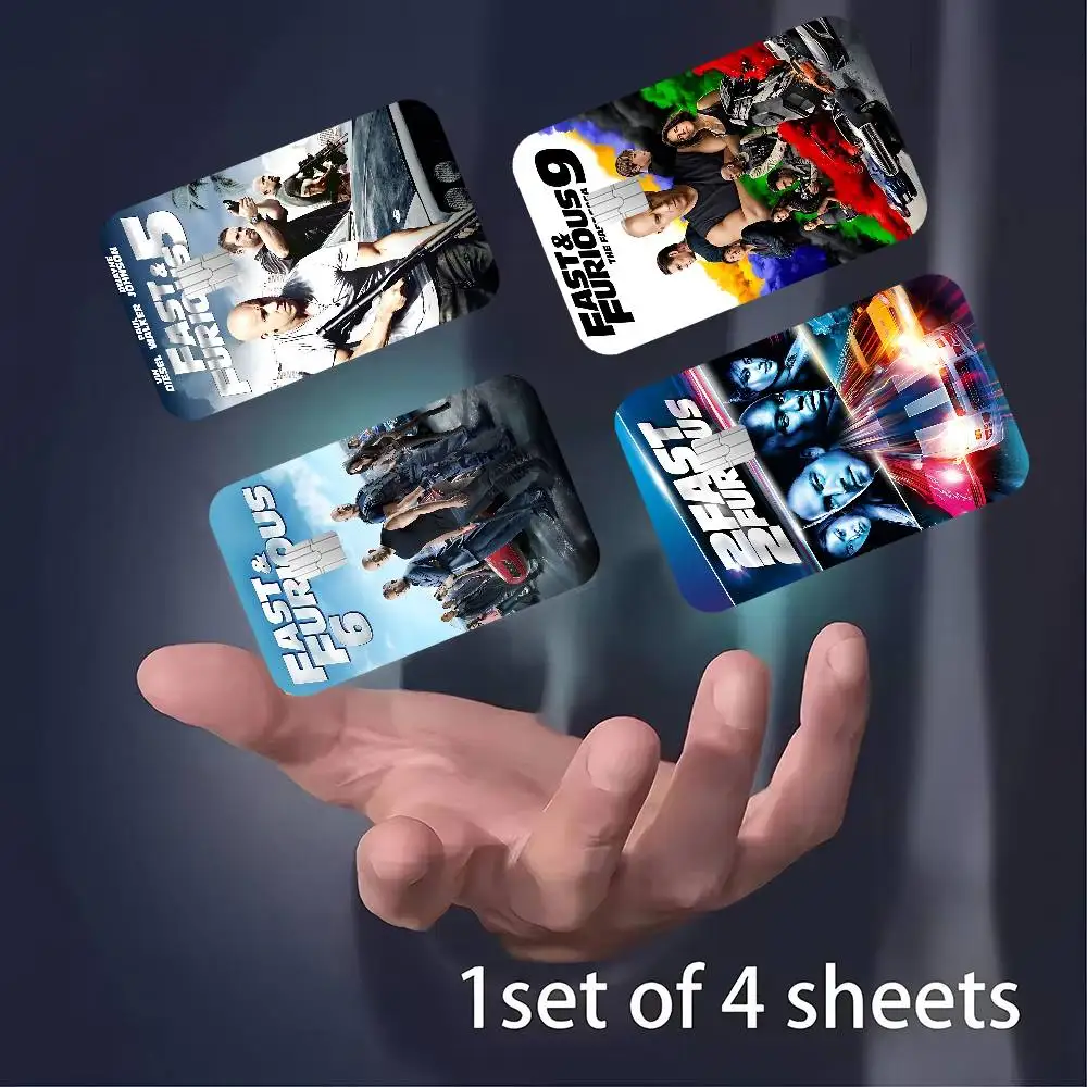 MovieF-Fast And F-Furious Classic Game Anime Sticker Film Skin Cover Case For Small Large No Chip Debit Credit Card Front Side