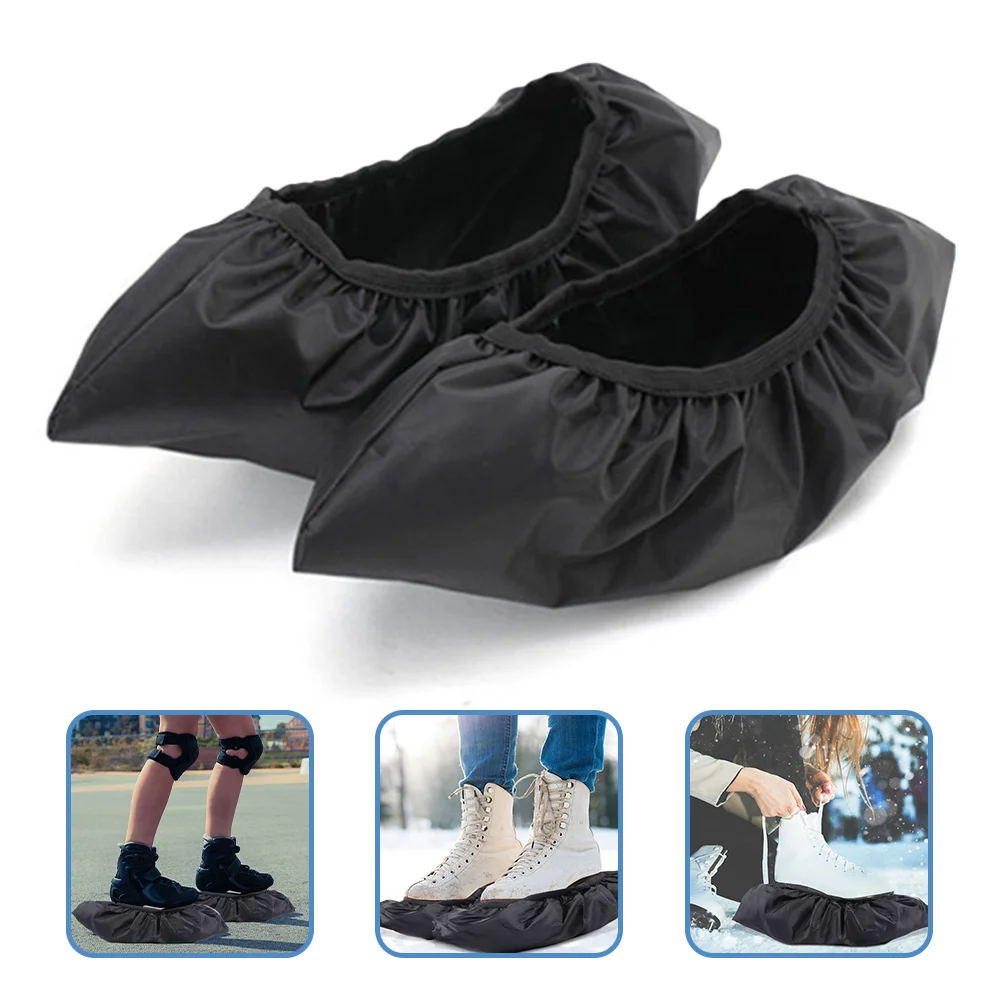 2 Pairs Roller Skating Shoe Covers Skates Boot Protectors Blade Figure Shoes Nylon Supplies Protective for