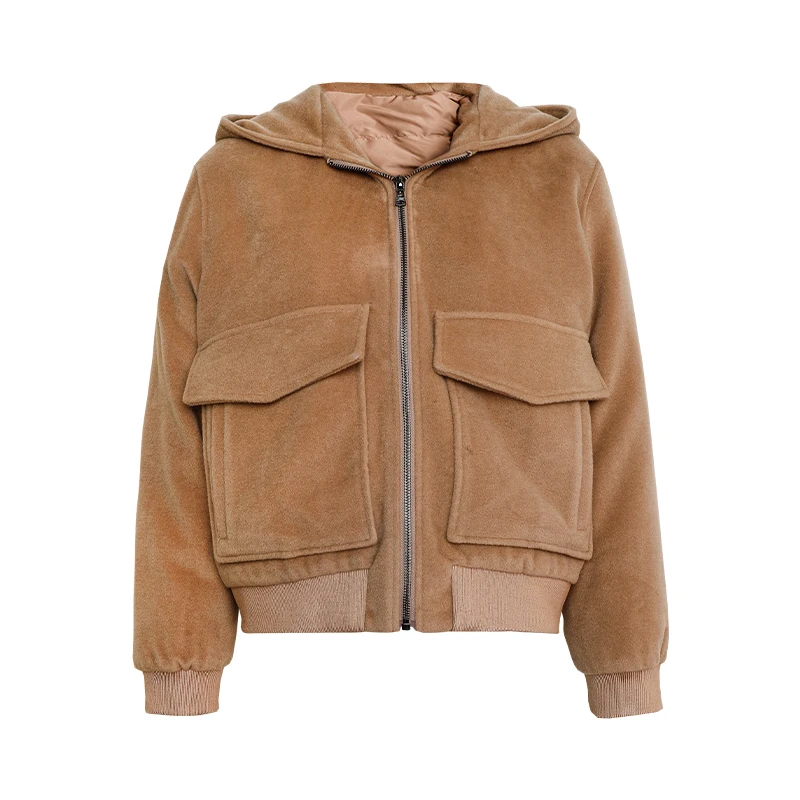 K1915L Luxury brand women\'s Clothing high-quality women\'s winter 90% white duck down  hooded jackets coats