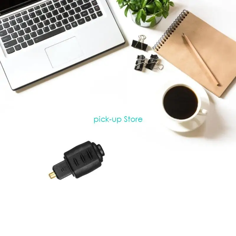 

Q5WA Digital Auditory Adapter Mini 3.5mm to Toslink Male Optical Connection Black